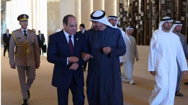 السيسي يزور أبو ظبي لبحث تطورات غزة وتعزيز التعاون الثنائي