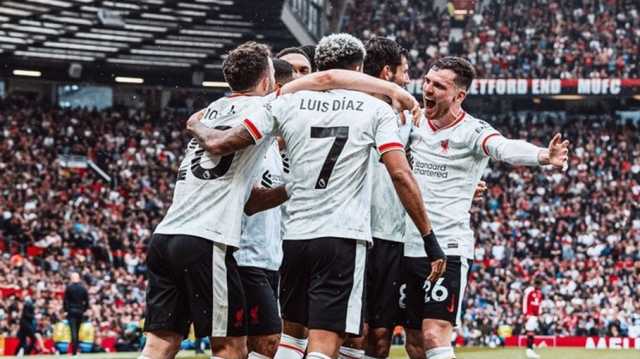 ليفربول يهين خصمه مانشستر يونايتد بثلاثية نظيفة