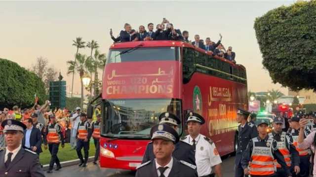 استقبال رسمي وشعبي لمنتخب المغرب بعد تتويجه بكأس العالم للشباب (شاهد)