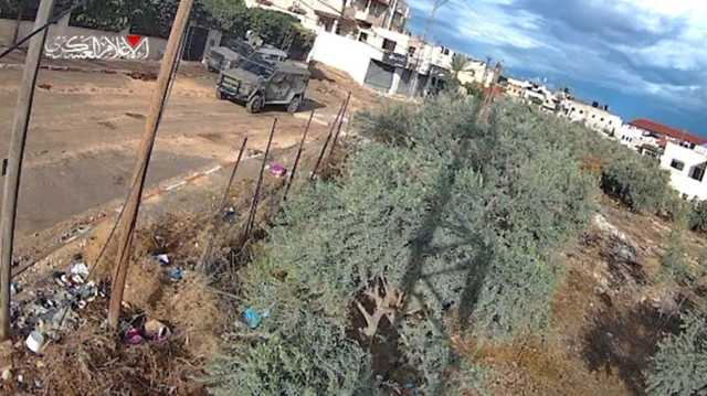لقطات مصورة لتفجير القسام جيب عسكري للاحتلال في جنين (شاهد)