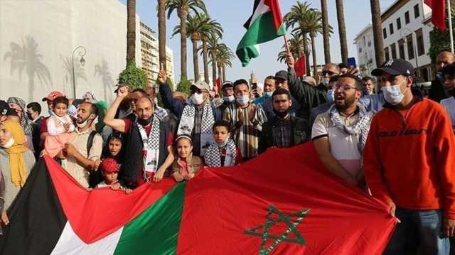 وقفة احتجاجية أمام البرلمان المغربي تنديدا بحرب الإبادة على غزة (شاهد)