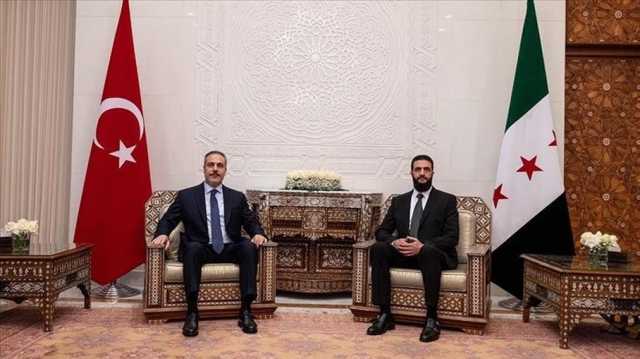 الشرع يستقبل وزير الخارجية التركي فيدان في دمشق (شاهد)