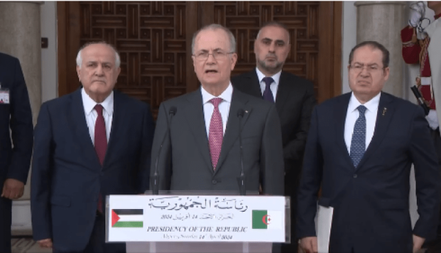 محمد مصطفى يثمن دعم الجزائر المستمر للقضية الفلسطينية
