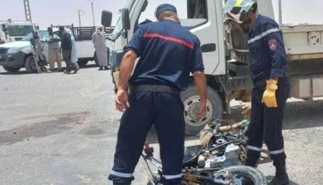 مستغانم:  وفاة شخص في حادث اصطدام شاحنة بدراجة نارية