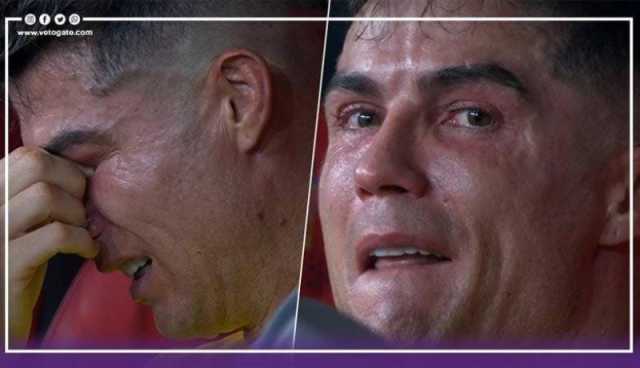 بالفيديو.. رونالدو ينهار بالبكاء بعد تضييعه لقب كأس السعودية