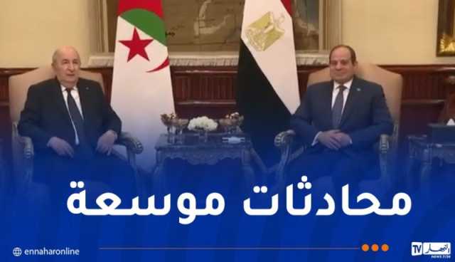 رئيس الجمهورية يتحادث مع نظيره المصري