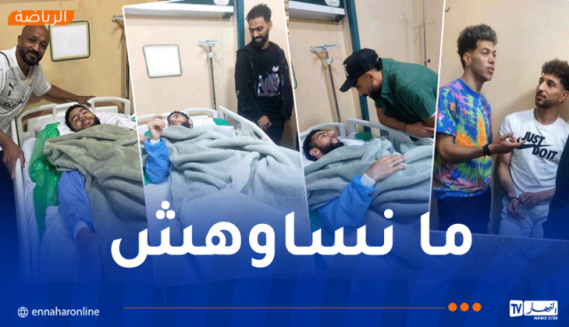 نجوم الأهلي المصري يزورون قندوسي