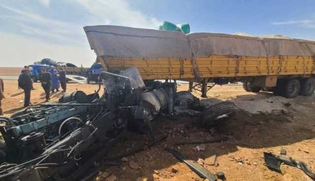 المنيعة.. وفاة شخص في اصطدام بين شاحنتين 