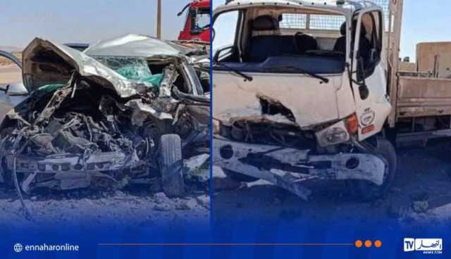 الجلفة.. قتيل وجريحان في اصطدام بين سيارة وشاحنة بسيدي لعجال