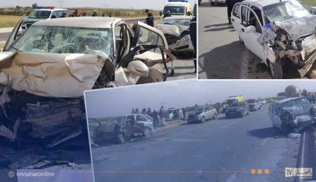 الجلفة.. 4 قتلى و4 جرحى في إصطدام بين 3 سيارات 