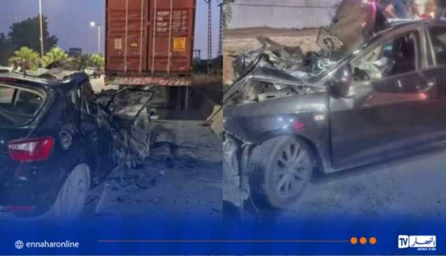 العاصمة.. 3 جرحى في اصطدام بين سيارة وشاحنة ذات مقطورة بالرويبة 