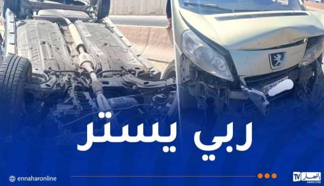 إصابة 5 أشخاص إثر إصطدام سيارتين في المدية