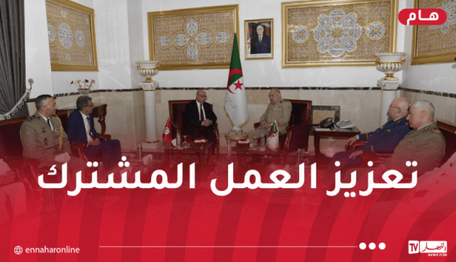 الفريق أول شنڨريحة يستقبل وزير الدفاع التونسي