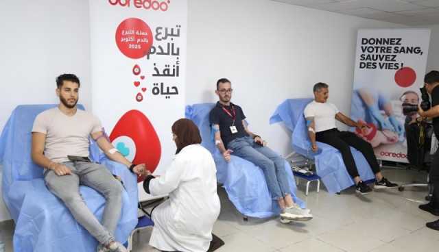 Ooredoo تنظم عملية للتبرع بالدم لفائدة عمالها