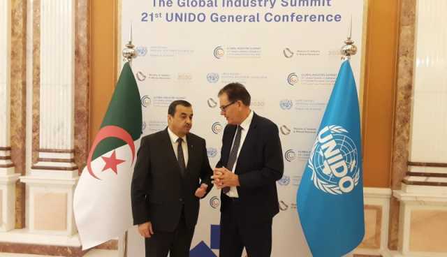 عرقاب يتحادث مع المدير العام لمنظمة الأمم المتحدة للتنمية الصناعية