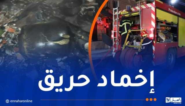 إصابة شخص في حريق محل تجاري بتيبازة