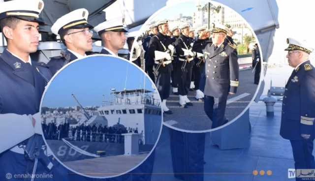 قائد القوات البحرية يشرف على مراسم تفتيش الغراب قاذف الصواريخ “رايس حسان بربيار”