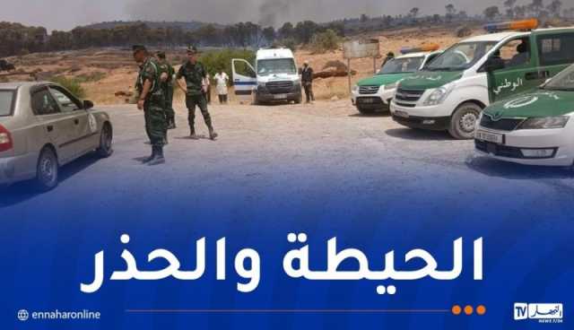 بسبب الحرائق.. غلق الطريق الرابط بين بلديتي سيدي بوبكر و اولاد خالد في سعيدة