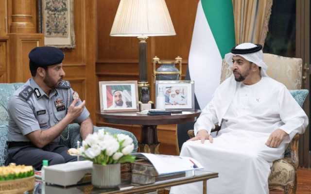 حمدان بن زايد يستقبل قائد عام شرطة أبوظبي