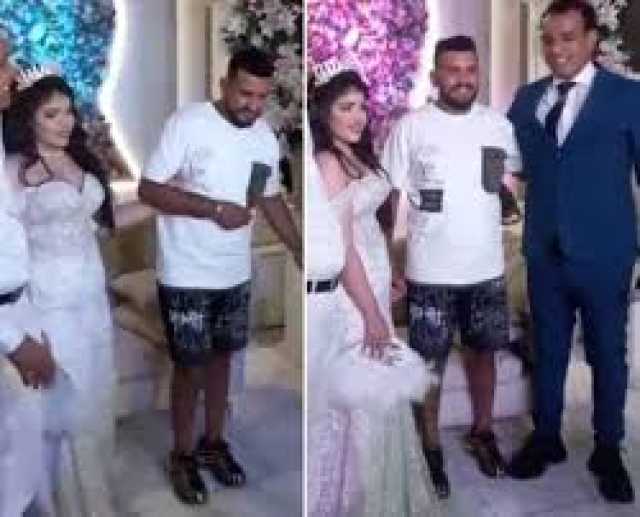 شاهدوا عريس بملابس “كاجول”  ليلة زفافه