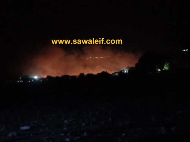 حريق في الأغوار على الجانب المحتل من فلسطين وتحذير من هروب الأفاعي والخنازير نحو الأردن فيديو