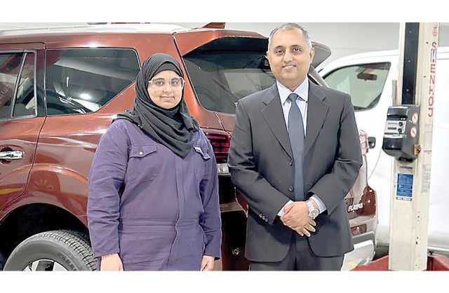 «نيسان البحرين» ترحّب بأول متدرّبة بحرينية تعمل في مجال تقنيات السيارات