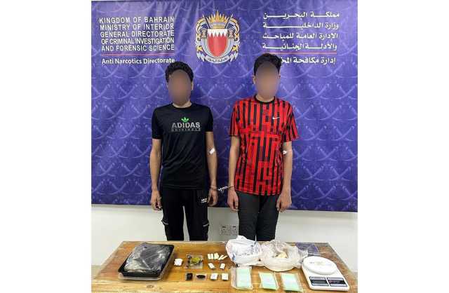 القبض على آسيويين بحوزتهما مادتي الشبو والحشيش المخدرتين