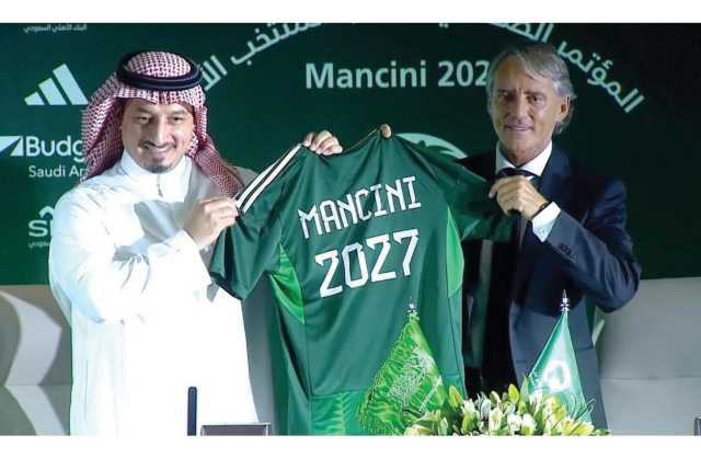 مانشيني يخوض اول اختبار له مدربا للسعودية أمام كوستاريكا