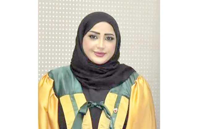 خلود مطر تحصل على الدكتوراه من جامعة عين شمس بمصر