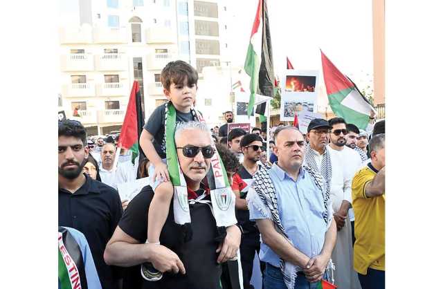 اعتصام جماهيري أمام السفارة الفلسطينية للتضامن مع «غزة المنكوبة»