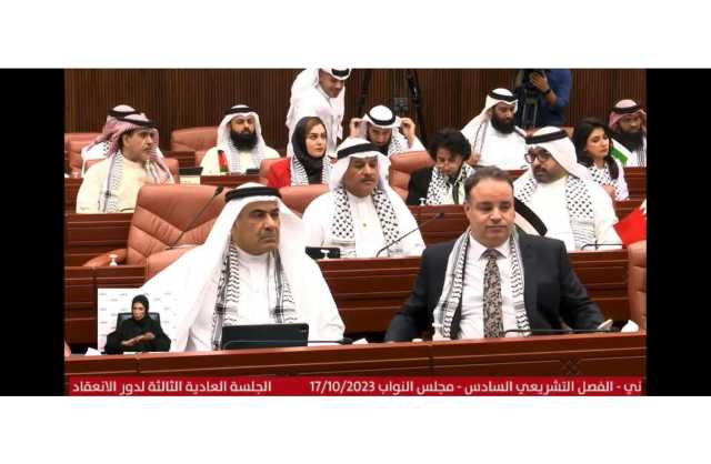 لبسوا الوشاح الفلسطيني.. «النواب» يتبرعون ب 50 الفا لدعم غزة