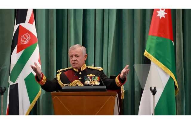 العاهل الأردني: لا استقرار من دون سلام قائم على حل الدولتين