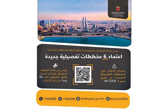 التخطيط والتطوير العمراني تعلن اعتماد 6 مخططات تفصيلية جديدة