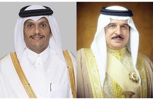 جلالة الملك المعظم يستقبل رئيس مجلس الوزراء وزير الخارجية بدولة قطر