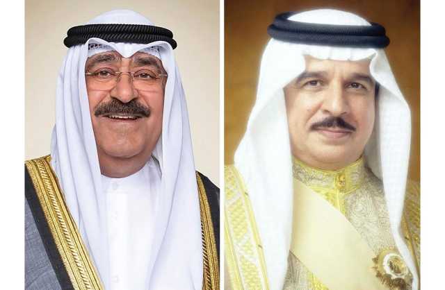 جلالة الملك المعظم يهنئ اخيه سمو أمير دولة الكويت بمناسبة أدائه اليمين الدستورية