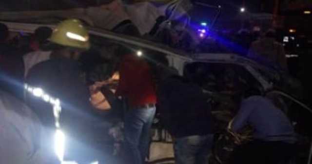 إصابة 9 أشخاص إثر حادث انقلاب سيارة على الطريق الصحراوى الغربى