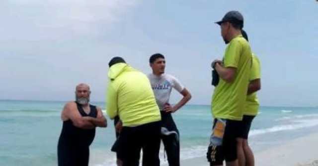 استخراج جثمانى شابين غرقا فى شاطئ بالساحل الشمالى