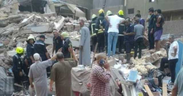 التحريات: مصرع مسن وزوجته وابنهما أثناء نومهم فى انهيار عقار حدائق القبة