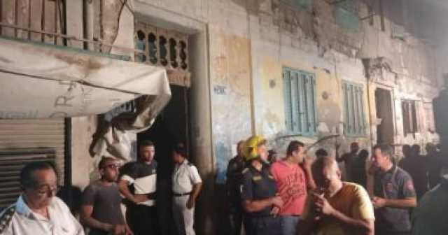 مصرع سيدة فى انهيار أجزاء من عقار بوسط الإسكندرية
