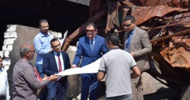 النيابة الإدارية تعاين موقع حريق مصنع كيماويات بالمنوفية