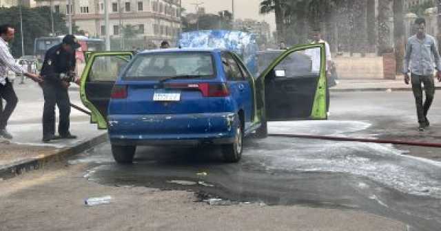 السيطرة على حريق اشتعل فى سيارة ملاكي بالجيزة دون إصابات