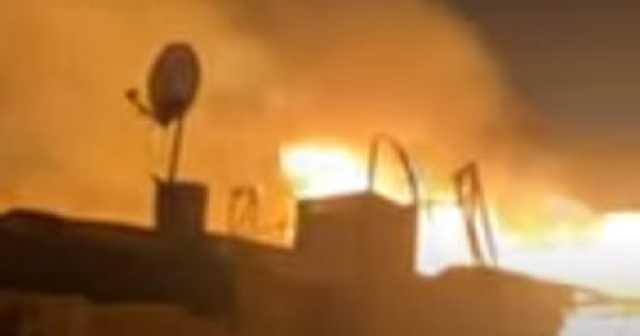 20 مصابا باختناق إثر حريق مول تجارى فى بورسعيد