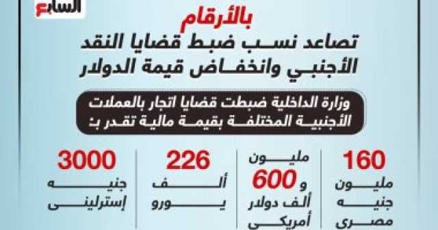 بالأرقام.. ارتفاع ضبطيات العملة بالسوق السوداء يخفض قيمة الدولار