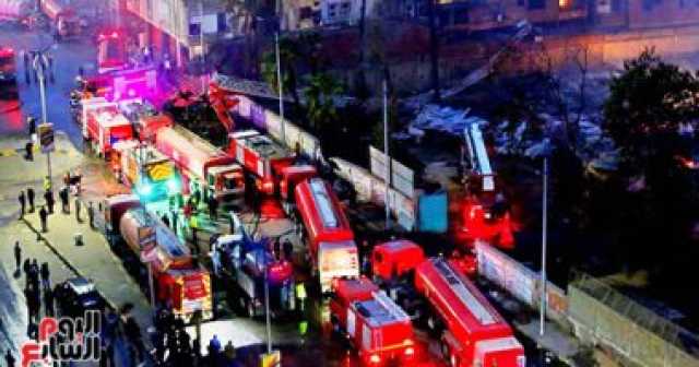 الانتهاء من أعمال التبريد بعد السيطرة على حريق استوديو الأهرام في العمرانية