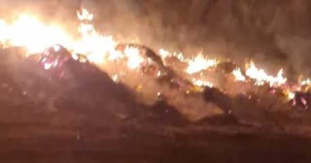 حريق مخلفات زراعية بقرية الدواويس فى القصاصين بالإسماعيلية