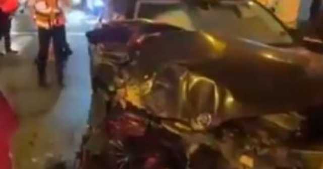 إصابة 6 أشخاص إثر حادث تصادم 3 سيارات فى الجيزة