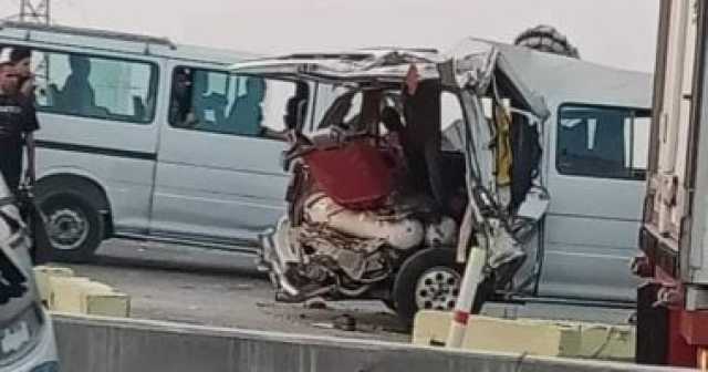 إصابة 8 أشخاص فى تصادم سيارتين بالصحراوى الغربى ببني سويف