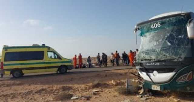 تصادم أتوبيس بسيارة نقل وميكروباصين بالطريق الإقليمي بالشرقية دون إصابات