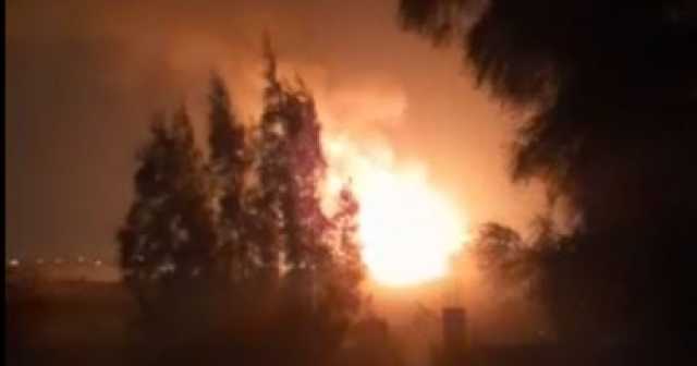 نشوب حريق فى مستودع أنابيب بقرية بيشة عامر بالشرقية.. فيديو