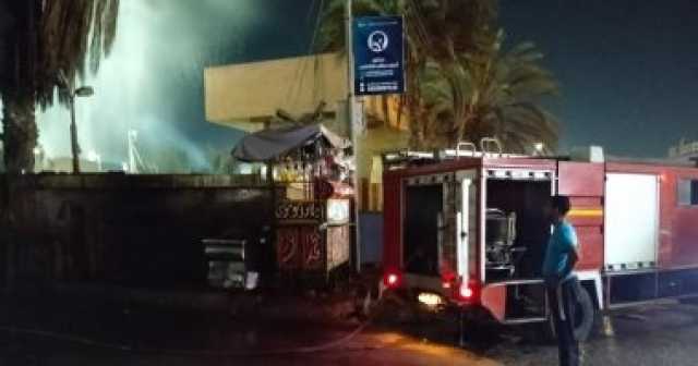السيطرة على حريق فى منطقة مزلقان قليوب بدون خسائر بشرية.. صور